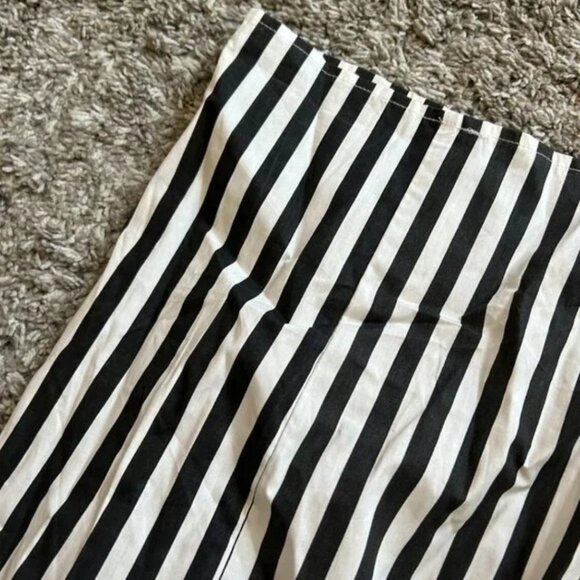 Striped Black and White Midi Dress - Picture 7 of 7